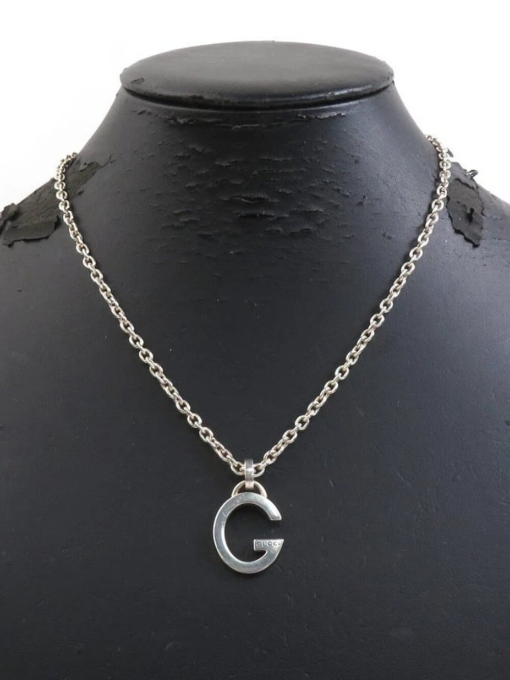 GUCCI G Logo Necklace Silver 925
